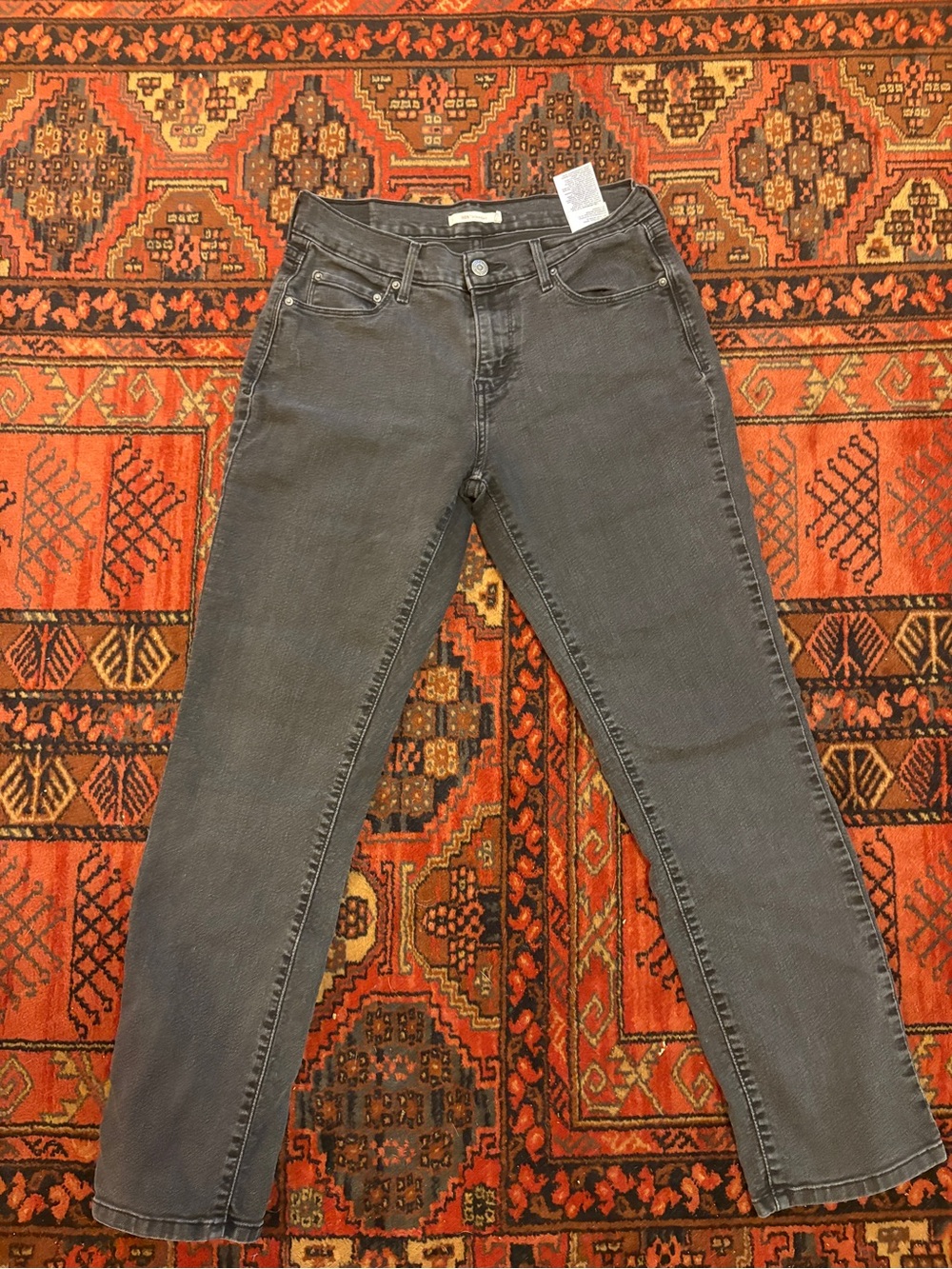 Levi's 505 Straight Leg Jeans in Charcoal Black
